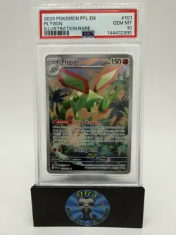 2025 POKEMON PFL EN-PHANTASMAL FLAMES ILLUSTRATION RARE #101 FLYGON PSA 10 - Image 1