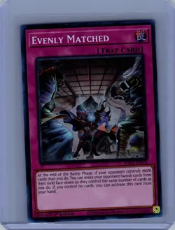 Yugioh #RA01-EN074 Evenly Matched SUPER RARE Near Mint or Better - Image 1