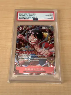2023 ONE PIECE PROMOS WINNER PACK VOL.5 #012 MONKEY D. LUFFY PSA 10 - Image 1