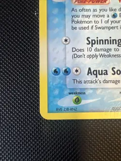 Pokemon TCG Swampert 11/106 EX Emerald Reverse Holo Stamped English - Image 2