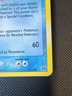 Pokemon TCG Swampert 11/106 EX Emerald Reverse Holo Stamped English - Image 3