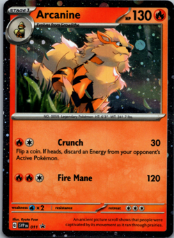 Arcanine - Holofoil Promo SV: Scarlet & Violet Promo Cards 011 NM - Image 1