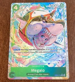 One Piece Card Game MEGALO EB04-018 English Alternate Art Foil OP14 - Image 1