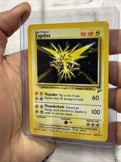 Zapdos - 20/130 - Pokemon Base Set 2 Holo Rare Card WOTC MP Vintage Pokemon Vtg - Image 2