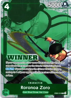 Roronoa Zoro (Winner Pack 2025 Vol. 3) R One Piece Promotion Cards EB02-019 NM - Image 1