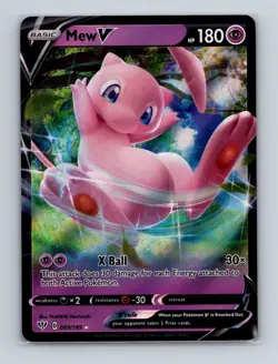 Mew V 069 2020 Pokemon Darkness Ablaze Ultra Rare Card NM+ - Image 1