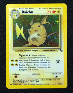 1999 Fossil: Raichu (14/62) Holo Vintage Pokemon Card - Image 1