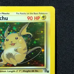 1999 Fossil: Raichu (14/62) Holo Vintage Pokemon Card - Image 3
