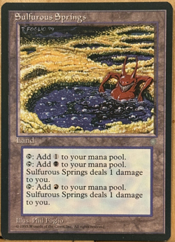 LIMITED EDITION Ice Age Vintage MtG Sulfurous Springs Unplayed NM - Image 1