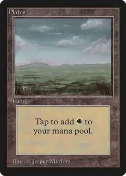 Plains (#290) Limited Edition Beta HP MTG - Image 1