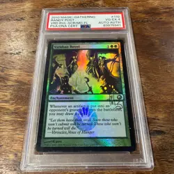 Viridian Revel FOIL Scars of Mirrodin MTG Randy Post Auto DNA 2010 PSA 4 - Image 1