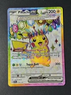Pokemon - Pikachu EX Surging Sparks # 219/191 Near Mint Condition Full Art NM - Image 1