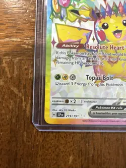 POKEMON, PIKACHU EX #219/191 (SURGING SPARK) NEAR MINT OR BETTER CONDITION - Image 4