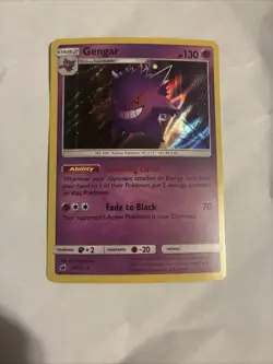 Pokemon TCG Gengar 38/111 Holo Rare Sun & Moon Crimson Invasion Nm Vlp Condition - Image 1