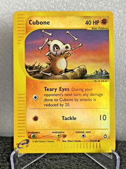 Pokemon Cubone 72/147 Aquapolis Reverse Holo e-Reader 2002 LP - Image 1