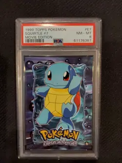 PSA 8 Squirtle Topps Pokemon Movie Edition - Image 1
