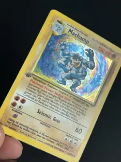 Pokemon TCG Machamp 8/102 Base Set Holo Rare 1st Edition MP/HP - Image 3