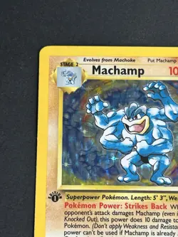 Pokemon TCG Machamp 8/102 Base Set Holo Rare 1st Edition MP/HP - Image 4