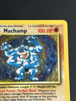 Pokemon TCG Machamp 8/102 Base Set Holo Rare 1st Edition MP/HP - Image 5