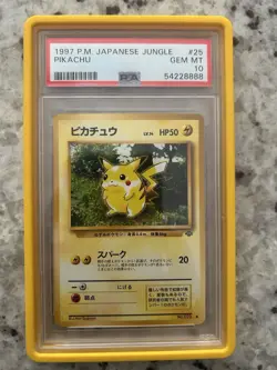 Pokemon 1997 Japanese Jungle Pikachu #25 Gem Mint PSA 10 (2-day shipping) - Image 1