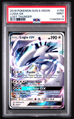 2018 Pokemon Lost Thunder #159 Lugia GX PSA 9 Mint - Image 1