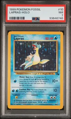 PSA 7 - 1999 Pokemon Fossil LAPRAS HOLO #10 (6746) - Image 1