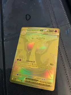 Gold Mega Charizard X EX 130/094 - English - Pokemon Phantasmal Flames - J - Image 3