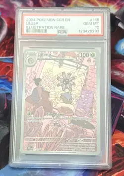 2024 POKEMON SCR EN-STELLAR CROWN ILLUSTRATION RARE #145 LILEEP PSA 10 - Image 1
