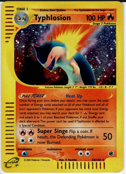 Typhlosion 28/165 - Expedition Base Set - Holo Rare Pokemon Card - MP+ - Image 1