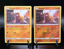 Pokemon Card Diglett Unbroken Bonds Non Holo & Reverse Holo Rare 85/214 Giovanni - Image 1