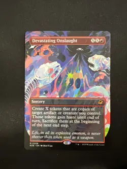 Devastating Onslaught (Borderless) EOE NM MTG - Sorcery #308 - Image 1