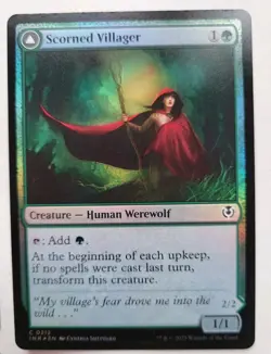 MTG - Innistrad Remastered: Scorned Villager/Moonscarred Werewolf (0212) - Foil - Image 1