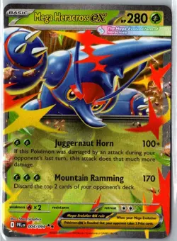 Mega Heracross ex - 004/094 Double Rare ME02: Phantasmal Flames NM Pokemon - Image 1