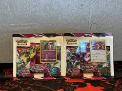 Pokemon TCG Fusion Strike 2- 3 Pack Blister Factory Sealed Espeon- Eevee L2 - Image 1