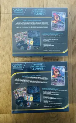 Pokemon Phantasmal Flames Pokemon Center ETB Elite Trainer Boxes Sealed Lot of 2 - Image 2