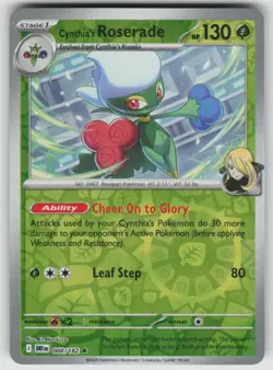 Cynthia's Roserade Reverse Holo Rare SV10: Destined Rivals 008/182 Pokemon - Image 1