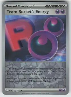 Team Rocket's Energy Reverse Holo Uncommon SV10: Destined Rivals 182/182 Pokemon - Image 1
