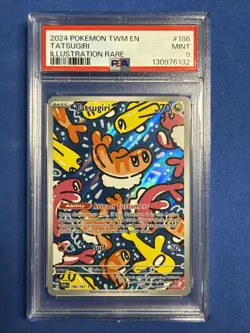 Pokemon TCG Tatsugiri Twilight Masquerade Illustration Rare Card 186/167 PSA 9 - Image 1