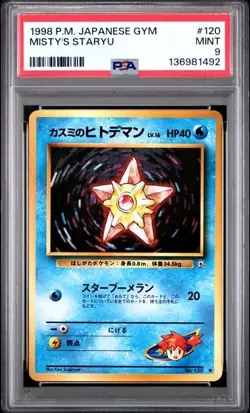 1998 Pokemon Japanese Gym Heroes Misty's Staryu PSA 9 MT No. 120 #120 - Image 1