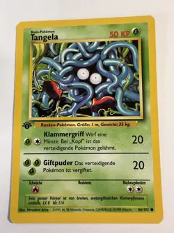 Pokemon GERMAN Base Set 1st EDITION Tangela 66/102 Near Mint!! - Image 1