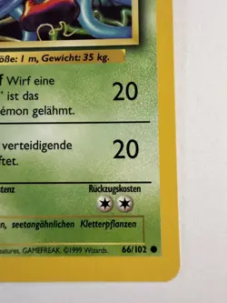 Pokemon GERMAN Base Set 1st EDITION Tangela 66/102 Near Mint!! - Image 5