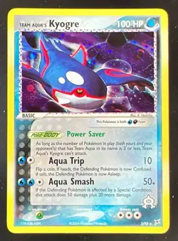 2004 Pokemon EX Team Magma vs Team Aqua #3/95 Team Aqua's Kyogre Holo - Image 1