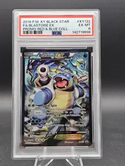 2016 POKEMON XY BLACK STAR PROMO BLASTOISE EX #XY122 HOLO PSA 6 EX - Image 1