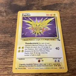 1999 Pokemon Zapdos Holo Rare 15/62 WOTC Vintage - Image 3