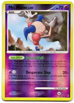 POKEMON • Mr.Mime Lv.40 CARTA REVERSE HOLO SUPREME VICTORS 37/147 NMINT - Image 1