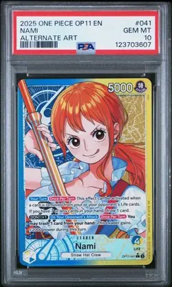 Nami Leader Alternate Art PSA 10 - One Piece - A Fist Of Divine Speed OP11-041 - Image 1