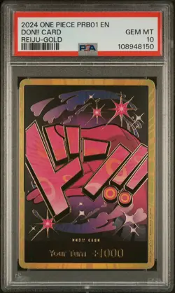 One Piece CCG Don!! Gem Mint Vinsmoke Reiju Gold Don PRB-01 PSA 10 English - Image 1
