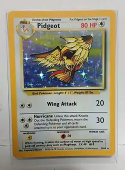 Pokemon Pidgeot 8/64 Jungle Holo 1999 (No Symbol Error) - Image 1