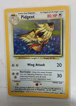 Pokemon Pidgeot 8/64 Jungle Holo 1999 (No Symbol Error) - Image 2