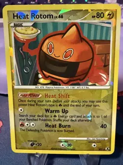 Heat Rotom RT3 Rising Rivals Ultra Rare Reverse Holo Cracked Ice Pokemon Card - Image 1